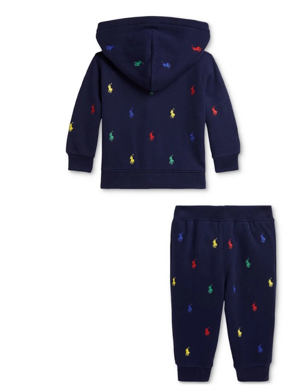 Polo Ralph Lauren Little Boys Joggers Set with Multicolor Pony Embroidery